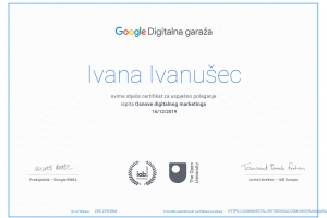 Google Digitalna garaža - certifikat za digitalni marketing